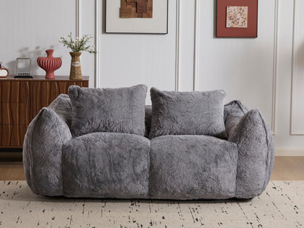 Giant Bean Bag Couch, Ultra Soft Fluffy Loveseat For Living Room