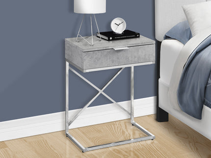 Accent Side Table, Storage Drawer, Spacious Tabletop, Contemporary & Modern