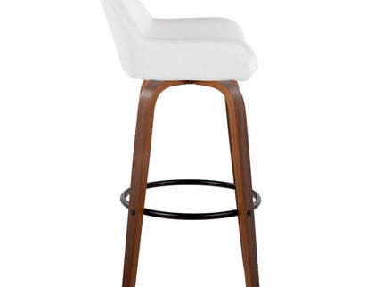 Daniella - Contemporary Fixed Height, Barstool & Swivel And Round Footrest (Set of 2)