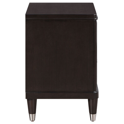 Niguel - 2 Drawer Nightstand With Felt Lined Top Drawer - Brown