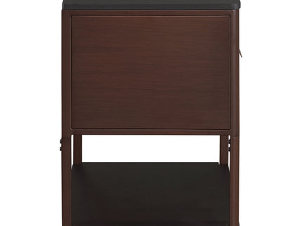 Tova - 2 Drawer Side Table With Shelf - Dark Brown