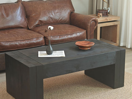 Modern Farmhouse Living Room Block Leg Coffee Table