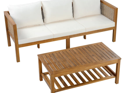 Patio Set Outdoor With Coffee Table And Cushions