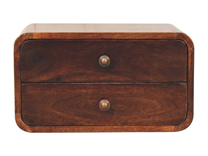 Curved Wall Mounted Bedside Nightstand