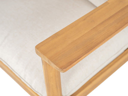 Terassi - Outdoor Lounge Chair (Set of 2) With Cushions - Beige / Light Teak