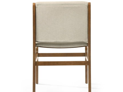 Contemporary Dining Chair Set Upholstered Fabric With Rubberwood Frame