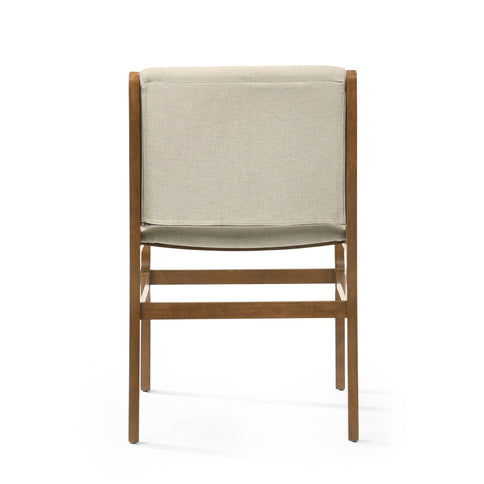 Contemporary Dining Chair Set Upholstered Fabric With Rubberwood Frame