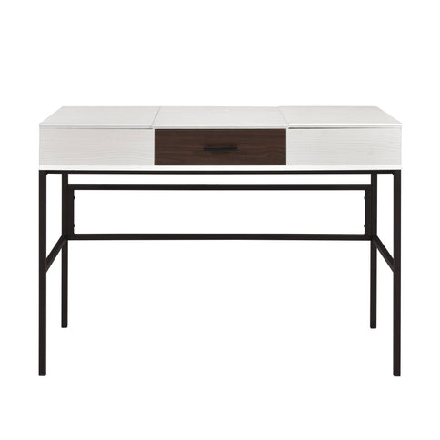 Verster - Writing Desk With USB - Black / Natural