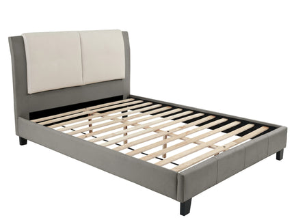 Bed Set With 2 Tone Upholstered Headboard
