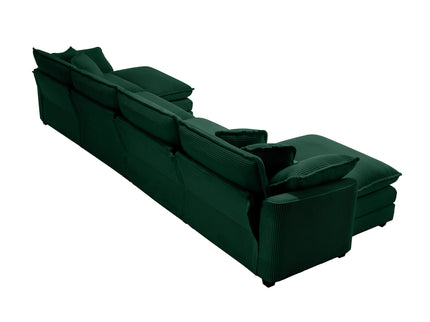 Modern Modular Cushion Sofa With Ottoman, Low Back, Deep Seating Sofa Set
