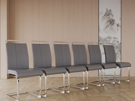 Modern Dining Chairs With Padded Seat, High Back