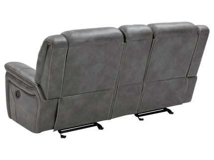 Carmen - Cool Motion Loveseat With Storage, With Reclining Function And Built In Storage - Gray