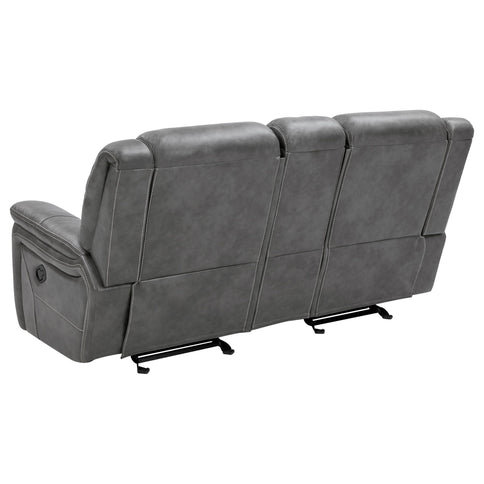 Carmen - Cool Motion Loveseat With Storage, With Reclining Function And Built In Storage - Gray