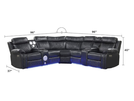 Lacrosse - Power Reclining Sectional Sofa