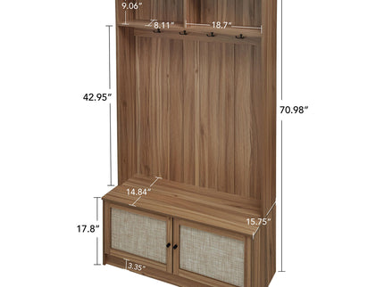 Modern Storage Closet For Bedroom, Entryway, Or Living Room - Walnut