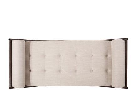 Chic Contemporary Chaise Lounge With Button Tufting And Bentwood Structure