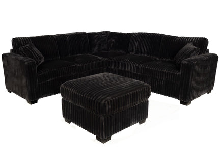 Modern Sectional Set With Cocktail Ottoman