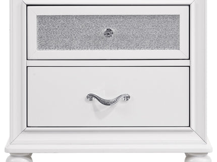 Barzini - 2 Drawer Nightstand Storage - White