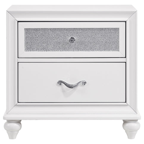 Barzini - 2 Drawer Nightstand Storage - White