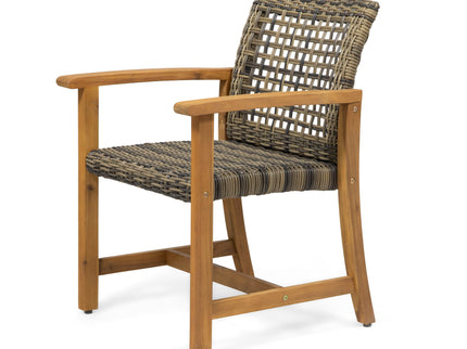 Outdoor Dining Chair Acacia Wood Frame (Set of 2)