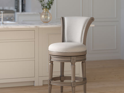 Swivel Barstool With High-Back