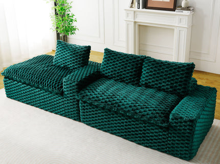 Modular Sofa, Convertible Twin Seat With Chaise Lounge