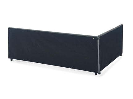 Mid-Century Storage Upholstered Tufted Bed Frame With Backrest And Armrests
