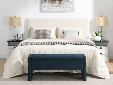 Modern Upholstered Large Bed End Bench With Storage