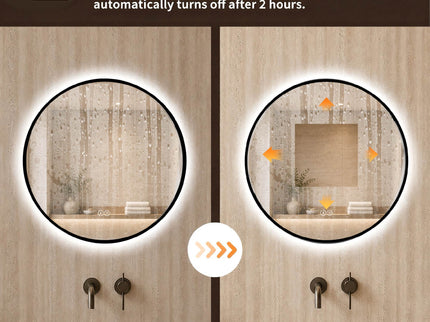 Round Framed Dimmable ED Bathroom Mirror With Anti Fog