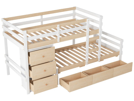 Loft Bunk Bed With Drawers And Ladder