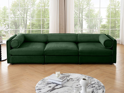 Stylish Sofa With Storage Seat And Cylindrical Backrest