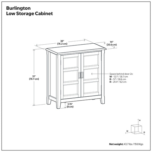 Burlington - Handcrafted Low Storage Cabinet