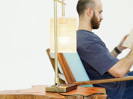 Bedroom Table Lamp With Lampshade - Bronze