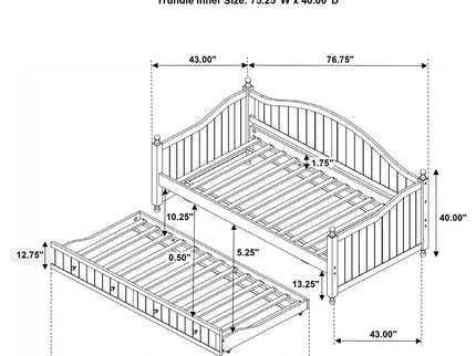 Twin Daybed With Trundle Storage Bed - White