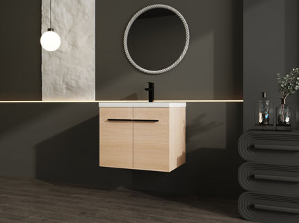 Bathroom Vanity Set With Resin Countertop Sink, 2 Doors