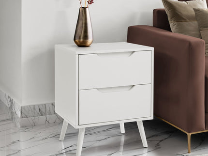 Modern Accent Table With Storage Drawers