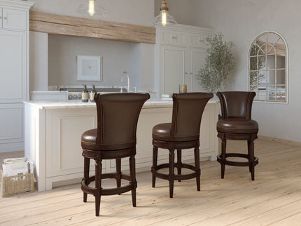 Swivel Barstool With High-Back
