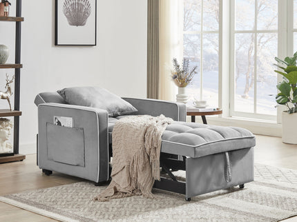 Modern 3 In 1 Sofa Bed Chair, Adjustable Recliner