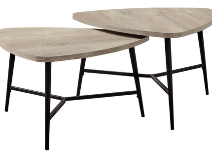 Table Set, Coffee, End, Side, Accent, Living Room / Beige Laminate, Contemporary, Modern (Set of 2) - Taupe