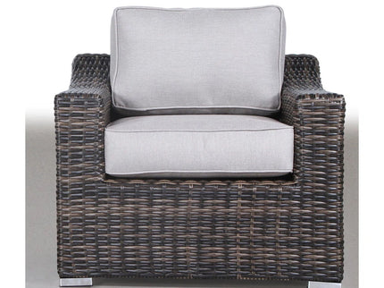 Outdoor Wicker Conversation Set With Cushions, All Weather