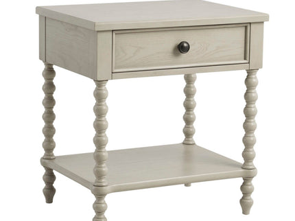 Traditional Durable Nightstand Table With Drawer And Shelf