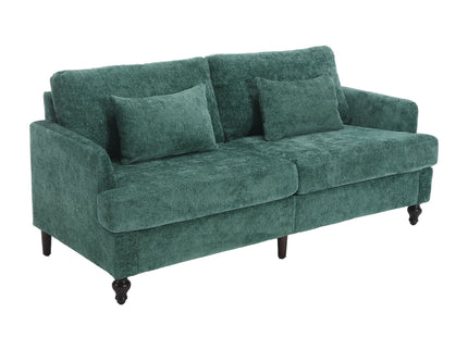 Mid Century Modern Fabric Loveseat Sofa, 2 Seat Upholstered Couch