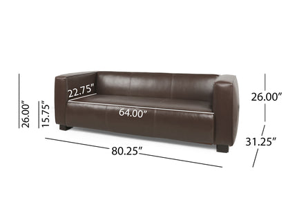 Contemporary 3 Seater Sofa With Tuxedo Design
