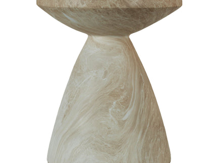 Outdoor Geometric End Table - Marble