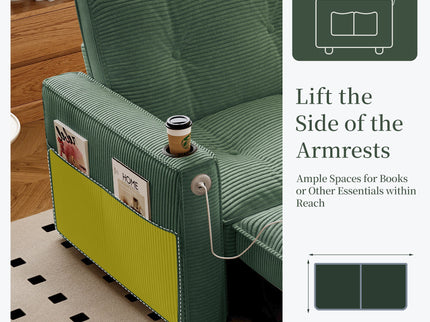 2 In 1 Convertible Sofa Bed For Living Rooms