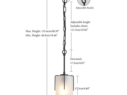 Adjustable Cylindrical Pendant Light