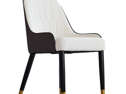 Modern Sponge-Filled Dining Chair, Solid Wood Metal Legs, Suitable For Restaurants, Living Rooms And Rooms (Set of 2)
