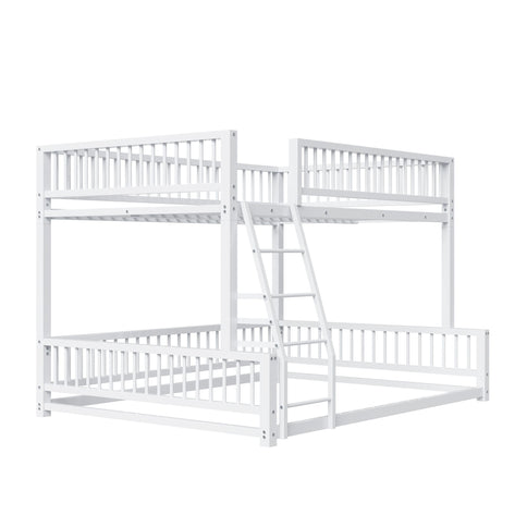 Bunk Bed With Ladder And Safety Guardrails