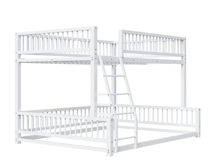 Bunk Bed With Ladder And Safety Guardrails