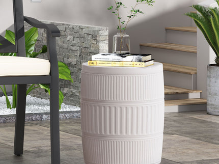 Outdoor Patio End Table - Antique White